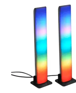 SADA 2x LED RGB Stmievateľná stolná lampa LED/5W/5V + diaľkové ovládanie 326591