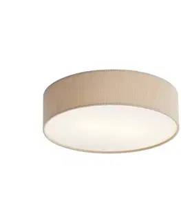 Moderné stropné svietidlo sivohnedé so zamatovým tienidlom 38cm 2-Lights - Luz