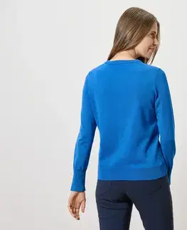 Pulóver z jemného úpletu, modrý