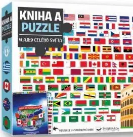 Kniha a puzzle: Vlajky celého sveta