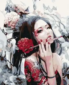 Maľovanie podľa čísel Maliarka z Japonska 40x50cm Zuty - ZUTY