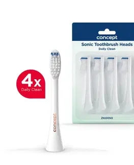 Concept ZK0050 náhradná hlavica PERFECT SMILE Daily Clean, 4 ks, biela