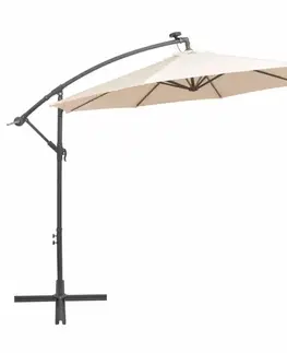 Konzolový slnečník s LED svetlami Ø 300 cm
