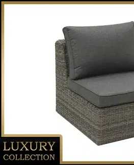 DEOKORK Ratanový stredový diel BORNEO LUXURY (sivá)