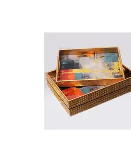Eurolamp SADA 2x Dekoračný podnos 40x30/35x25 cm zlatá 752-16090