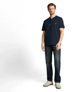 Tričko Tom Tailor Serafino s logom, Sky Captain Blue