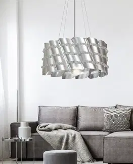 Závesná lampa s kovovým tienidlom a korálkami 60W Smile