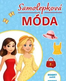Samolepková móda - modrý sešit / modrý zošit
