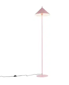 Dizajnová stojaca lampa ružová - Triangolo