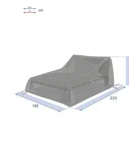 DEOKORK Obal na lehátko pre 2 osoby 220x145x90 cm