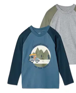Detské tričká s dlhými rukávmi, 2 ks