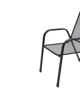 DEOKORK Kovové kreslo GREY (čierna)