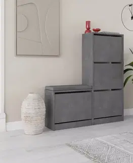 Skrinka na topánky / Botník Dude - Grey
