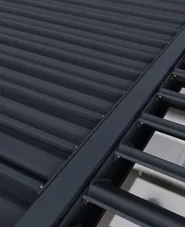 DEOKORK Záhradná hliníková pergola do steny 8x4 m (antracit)