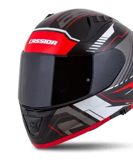 Cassida Aero Drome černá perleť/červená/bílá/šedá XL (61-62)