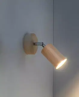 Nástenná lampa Rinne prírodné drevo