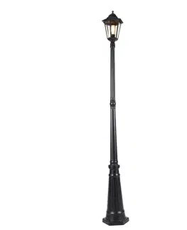 Klasická vonkajšia lampa čierna 200 cm IP44 - Havana