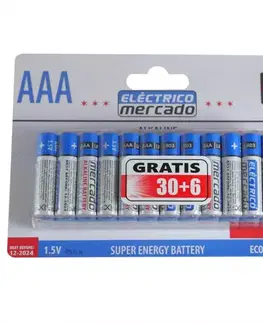 Alkalické batérie AAA LR03 36ks