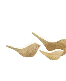 Dekoria Figúrka Three Birds, 2/2,4/2,4 x 10,5/15/21 x 4,5/6,5/9,5 cm