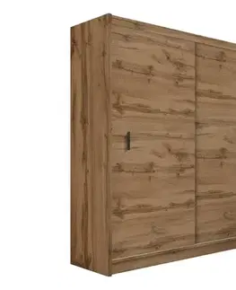 Šatní skriňa SAPHIRA 203x215 cm s posuvnými dverami dub wotan MULTI 203 wotan