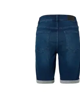 Džínsové bermudy – strih »Lea«, tmavomodrý denim