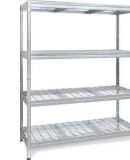 Kinekus Regál kovový pozinkovaný perforovaný bezskrutkový 180x150x60 cm ooo