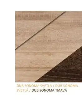ArtCross Komoda NOTTI  | 03 Farba: Dub sonoma svetlá / dub sonoma svetlá / dub sonoma tmavá