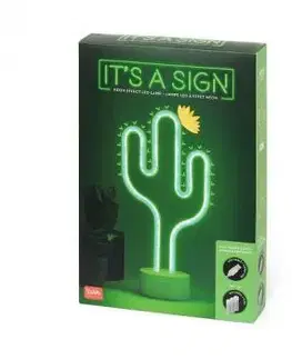 Legami Led lampa s neónovým efektom It´s Sign Cactus HOME SWEET HOME - Legami