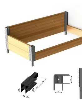 Kinekus Spojky, konzoly pre vyvýšený záhon, 4ks v balení