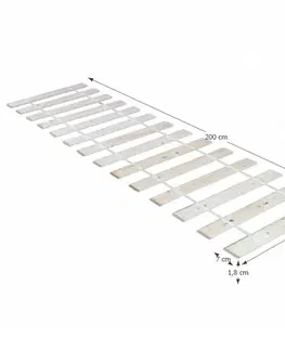 KONDELA Plaza lamelový rošt 90x200 cm smrekové drevo