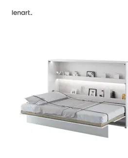 Dig-net nábytok Sklápacia posteľ Lenart BED CONCEPT BC-05p | biely lesk 120 x 200 cm