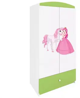 Skriňa Babydreams Zelená – Princezná 2