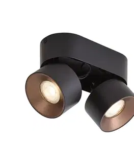 Modern Surface Spotlight Black GU10 50mm 2-Light Tiltable - Echo