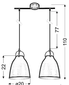 Stropná lampa Pensilvania s e27 žiarovkou v bielej farbe