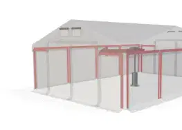 Skladový stan 5x10x2,5m strecha PVC 560g/m2 boky PVC 500g/m2 konštrukcie ZIMA PLUS Zelená Zelená Zelená