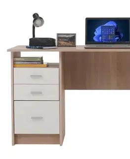 KONDELA Samson New pc stolík dub sonoma / biela