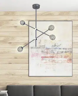Stropná lampa Apeti Paksos G9 s LED žiarovkou v sivom prevedení