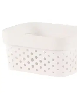 Úložný box zdobený Infinity recyklovaný 1,4l biely 252511