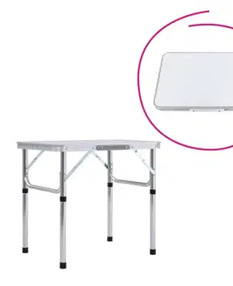 KONDELA Kepi Typ 2 skladací kempingový stôl sivá