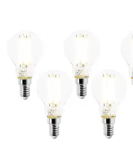 Sada 5 LED žiaroviek E14 P45 číre 2,2 W 470 lm 2700 K