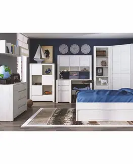 KONDELA Angel Typ 90 3S 90 posteľový rám s úložným priestorom biela / craft
