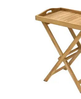 DEOKORK Záhradný odkládací stolík GAUDI (teak)