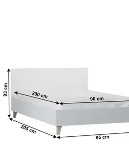 Posteľ FIERA 90x200 cm Tempo Kondela