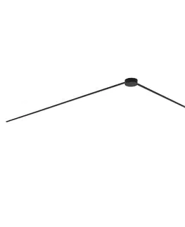 Moderný koľajnicový systém osvetlenia čierny 1-fázový 400 cm s okrúhlym zdrojom napájania - Magnetic