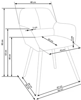 Jedálenská stolička K283 Halmar