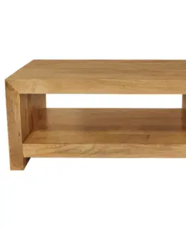 Konferenčný stolík Hina s plnými bokmi 90x40x60 z mangového dreva
