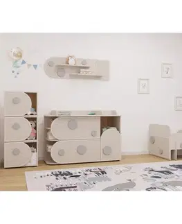 KONDELA Piga prebaľovací pult kašmír