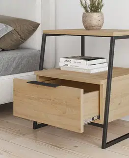 Nočný stolík Pal - Oak v2