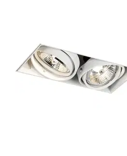 Zapustený reflektor biely GU10 AR70 bez rámu 2-svetlo - Oneon