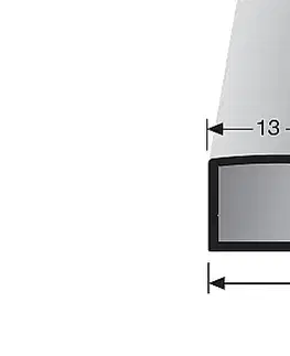 Ukončovací profil 13 mm pre krytiny od 7 do 8,5 mm (skrutkovací) | Küberit 010 Stříbro F4